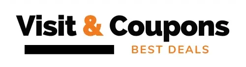 logo visit and coupons website minimal